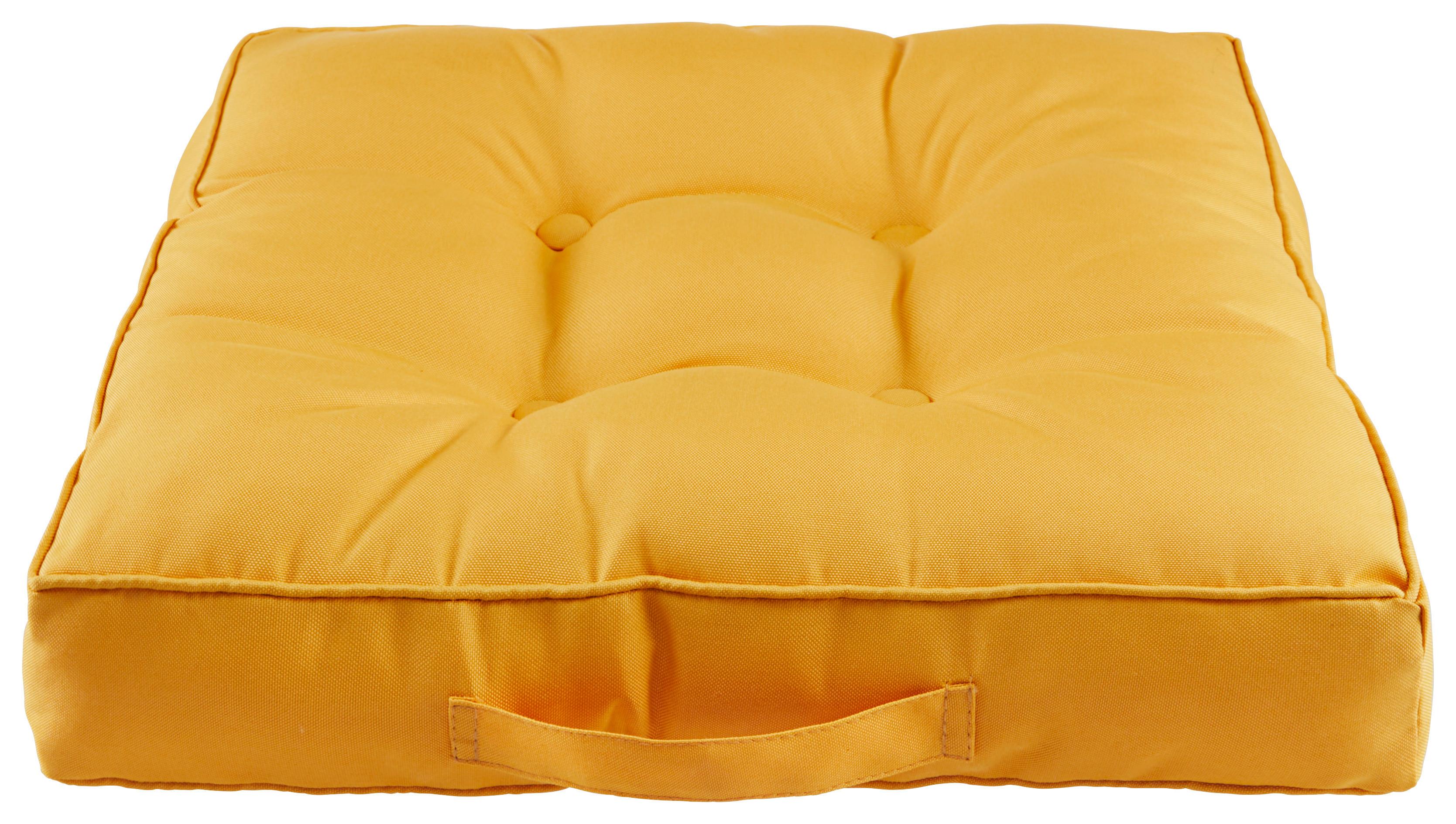 Sitzkissen Outdoor Philinia 43x43 cm Honig, Loungekissen - Honig, MODERN, Textil (43/43/8cm) - Luca Bessoni