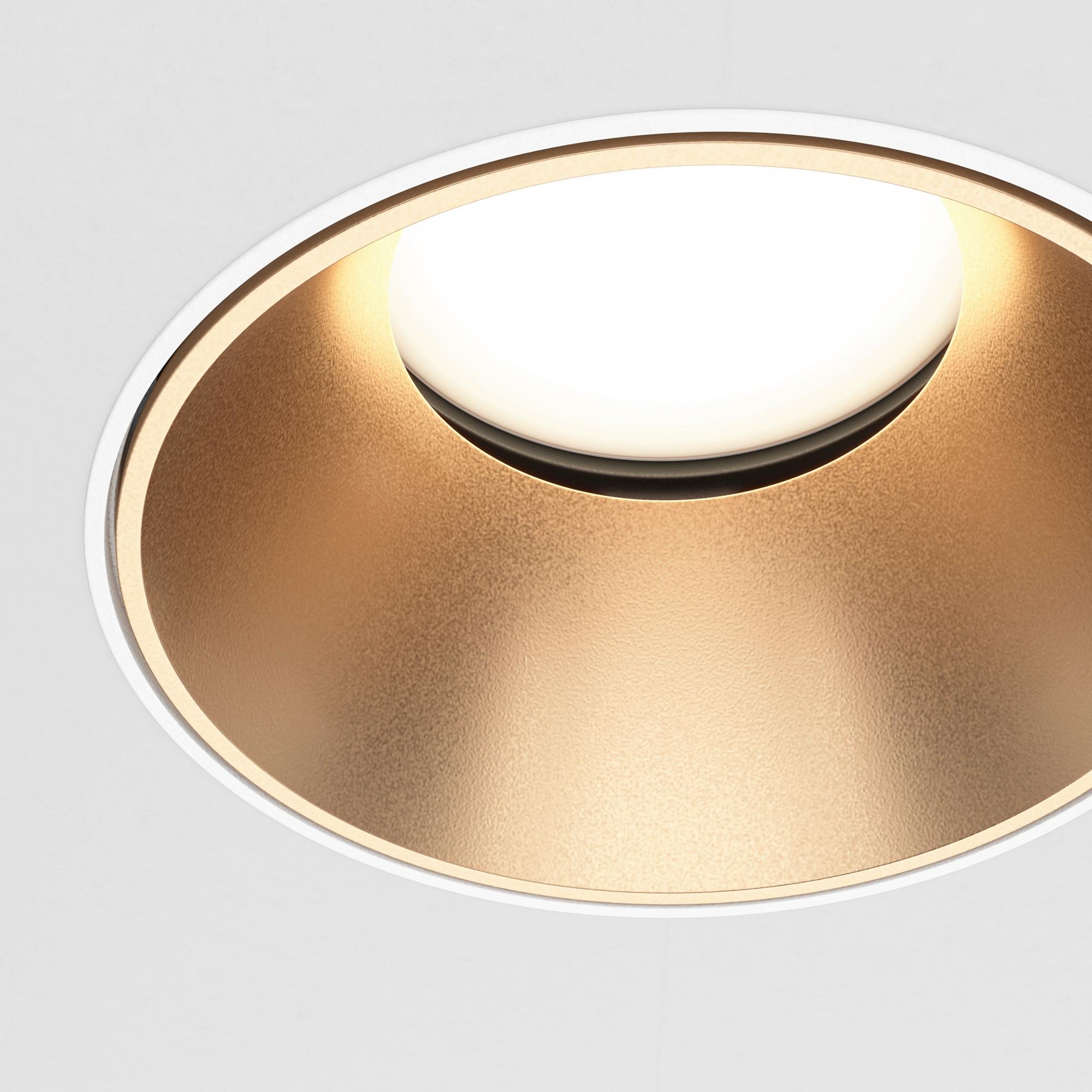 Deckenleuchte Share - Goldfarben/Weiß, Trend, Metall (10.2/10,2/3,7cm) - MAYTONI