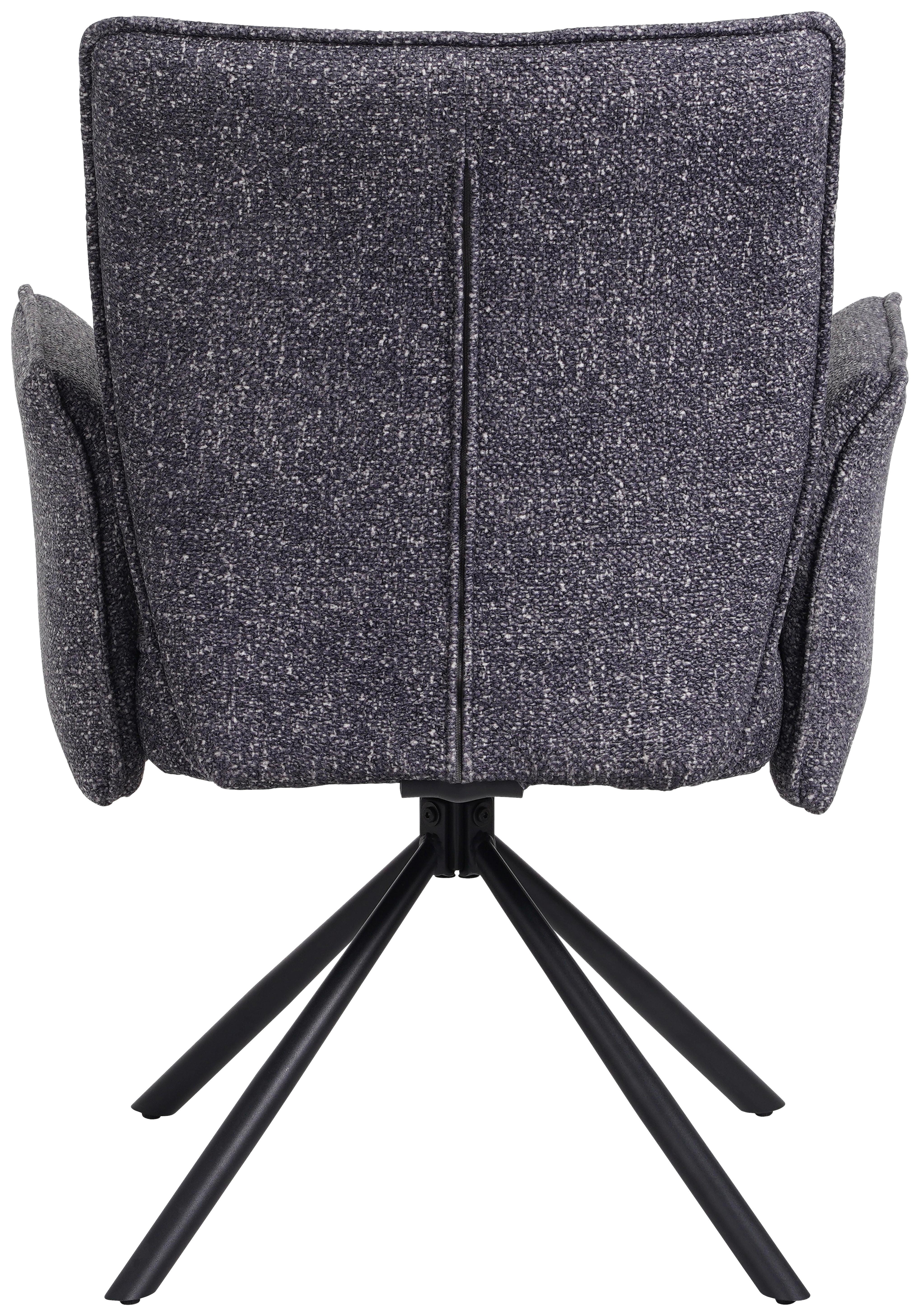 Négylábú Szék Ellen Ii Giga-S - fekete/antracit, Modern, textil/fém (49/90/60cm)