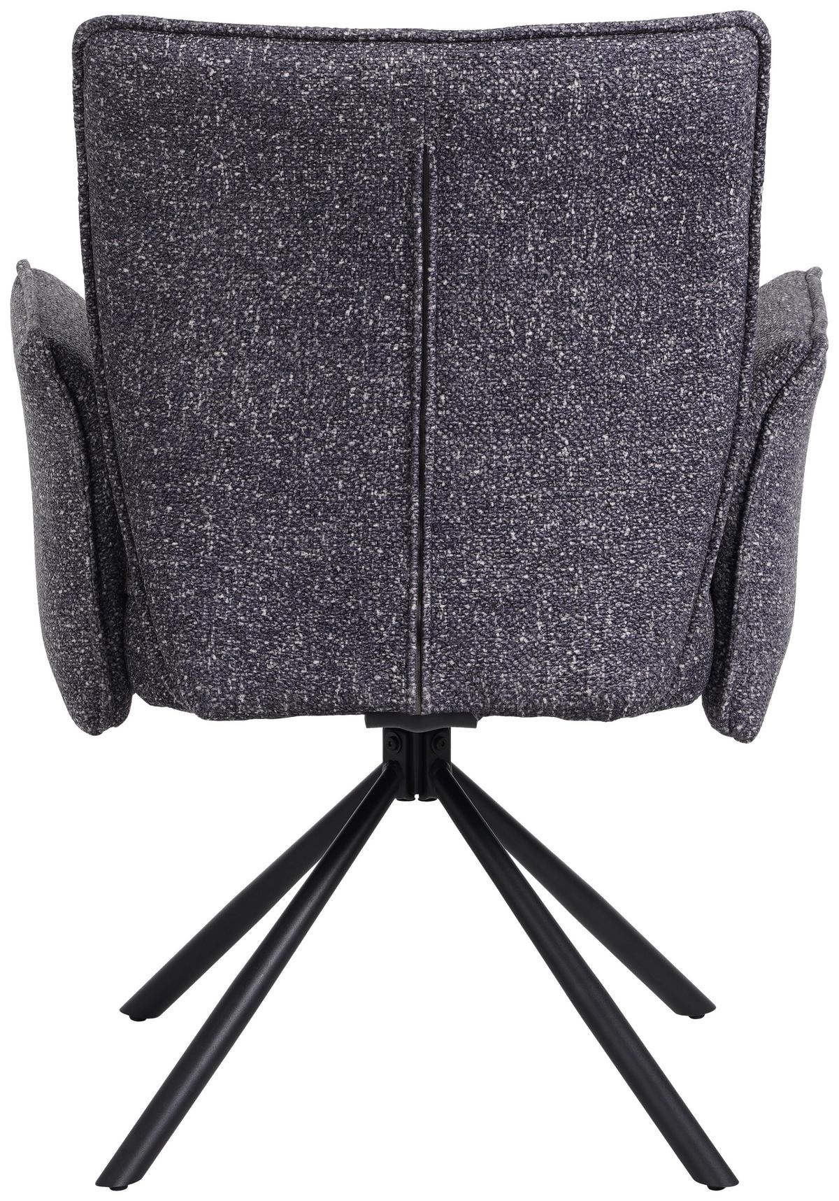 Négylábú Szék Ellen Ii Giga-S - fekete/antracit, Modern, textil/fém (49/90/60cm)