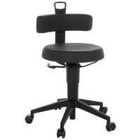 Bürohocker Top Work Flex Pu - Schwarz, Basics, Leder/Kunststoff (40/74-86/46cm) - MID.YOU