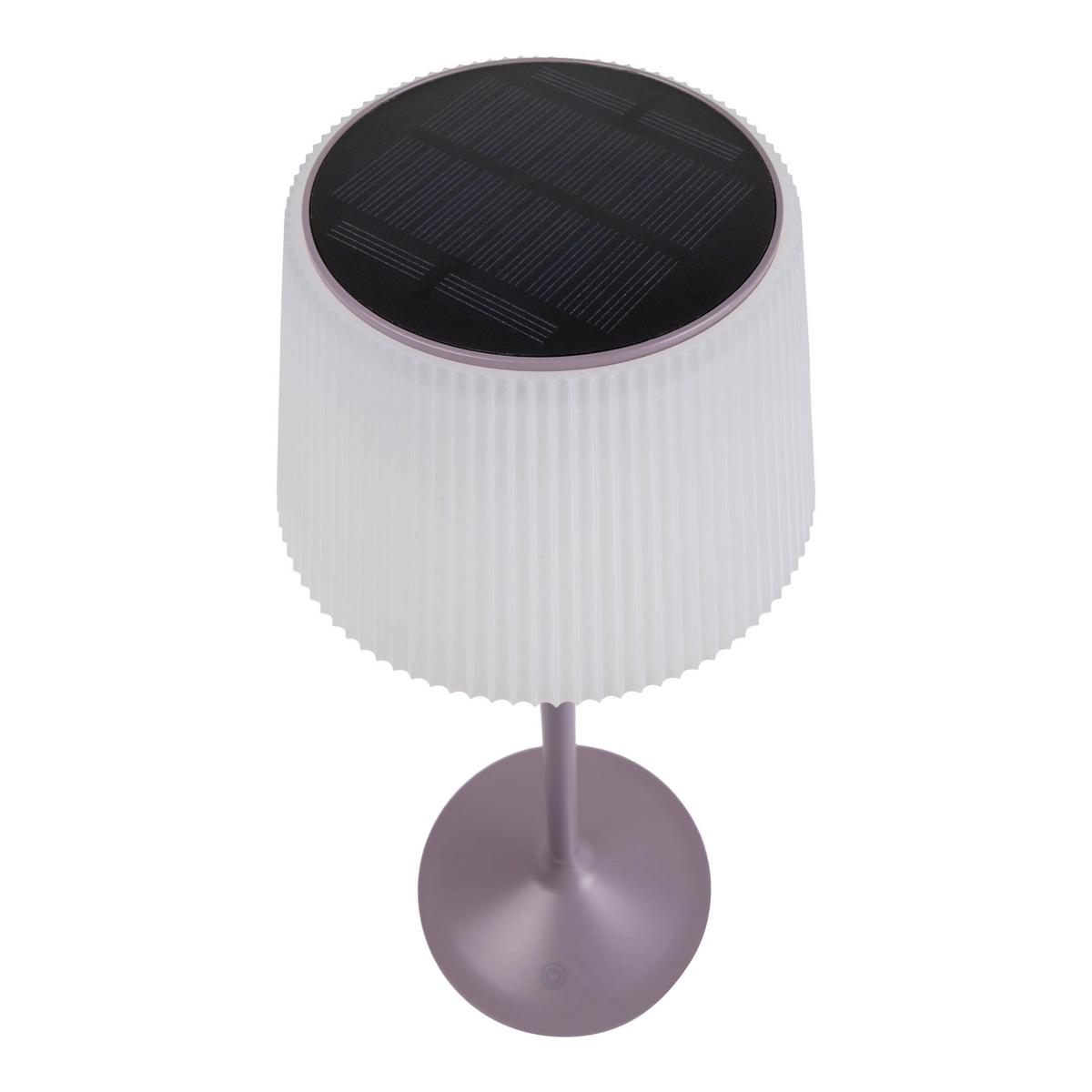 Solarleuchte 5310797 Emmi - Brombeere/Weiß, Trend, Kunststoff/Metall (13/38cm) - Näve