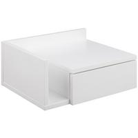 Noční stolek ASHLAN bílá - bílá, Moderní, kompozitní dřevo (40/16,5/32cm) - MID.YOU