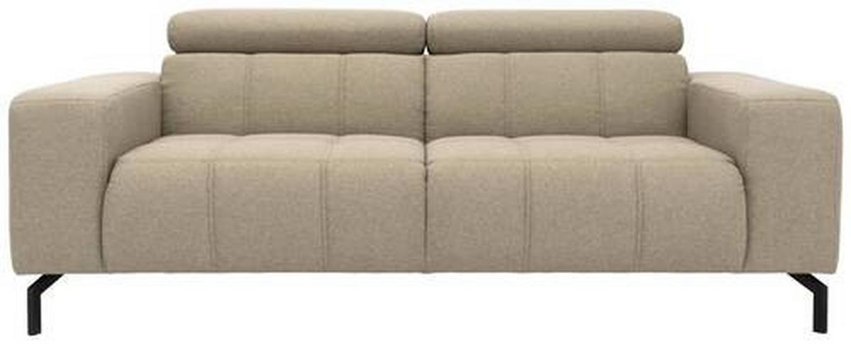 2-sitzer-sofa Cunelli Schlammfarben Webstoff - Schlammfarben/Schwarz, Design, Textil (208/79/104cm) - MID.YOU