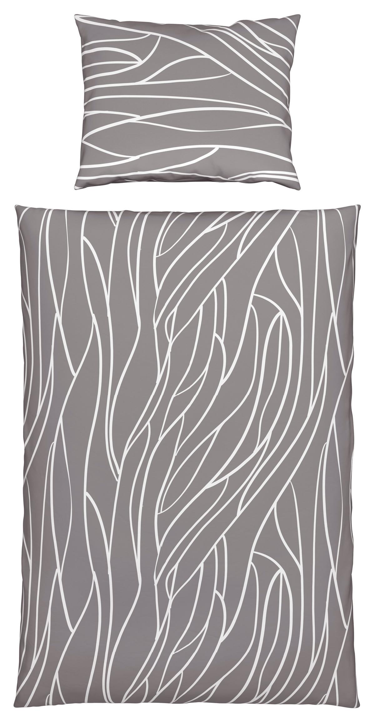 POVLEČENÍ JULIANE - šedá, Konvenční, textil (140/200cm) - Mömax