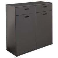 Schuhschrank Daniela Anthrazit 2-Türig B: 100 cm - Anthrazit, MODERN, Holzwerkstoff (100/100/40cm)