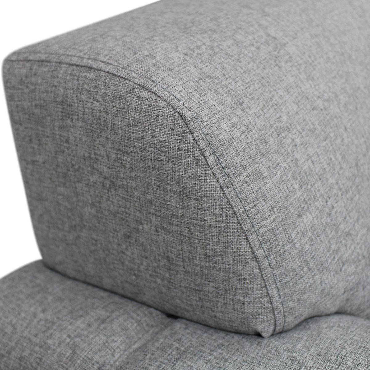 Ecksofa Delux Schwarz/hellgrau Schlaffunktion Ottomane Links - Silberfarben/Hellgrau, Design, Textil (266/266cm) - Livetastic
