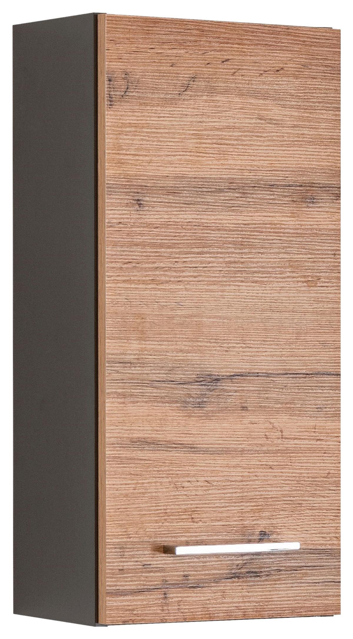 Hängeschrank Paris Eiche Wotan/Weiß B: 30 cm - Eiche Wotan/Graphitfarben, MODERN, Holzwerkstoff (30/64/20cm) - Held