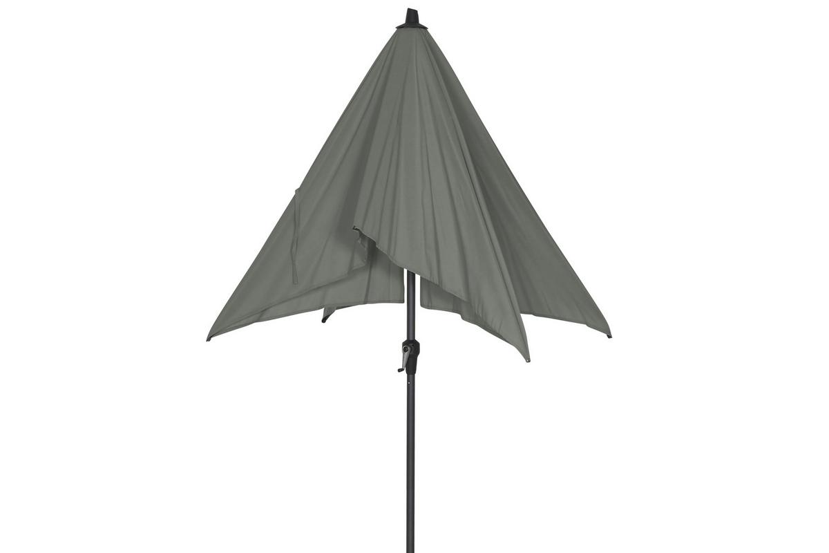 Sonnenschirm BxHxT 250x238x200 cm Anthrazit/Olivgrün - Anthrazit/Olivgrün, KONVENTIONELL, Textil/Metall (250/200cm) - Siena Garden