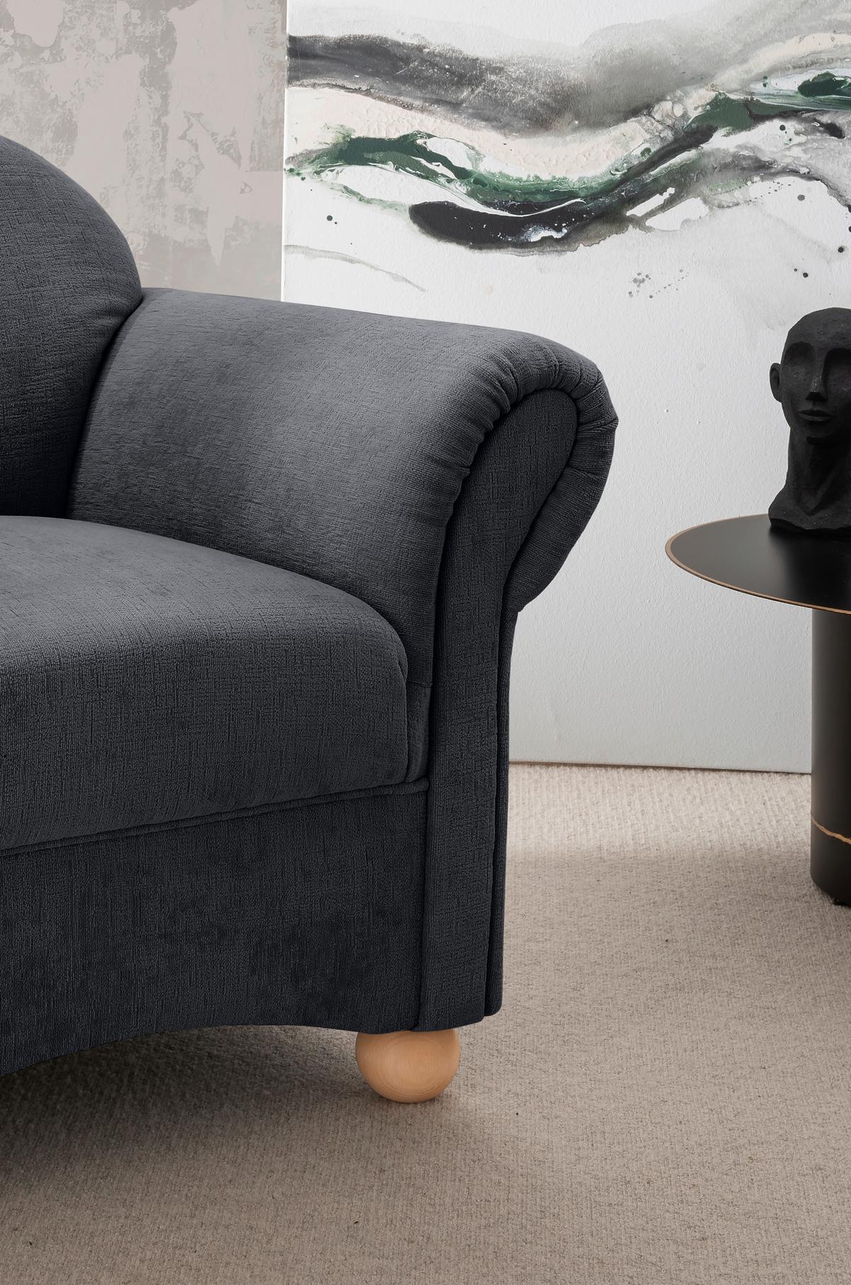 Sessel Torello Anthrazit B: 90cm - Wildeiche/Anthrazit, KONVENTIONELL, Textil (90/84/80cm) - Livetastic