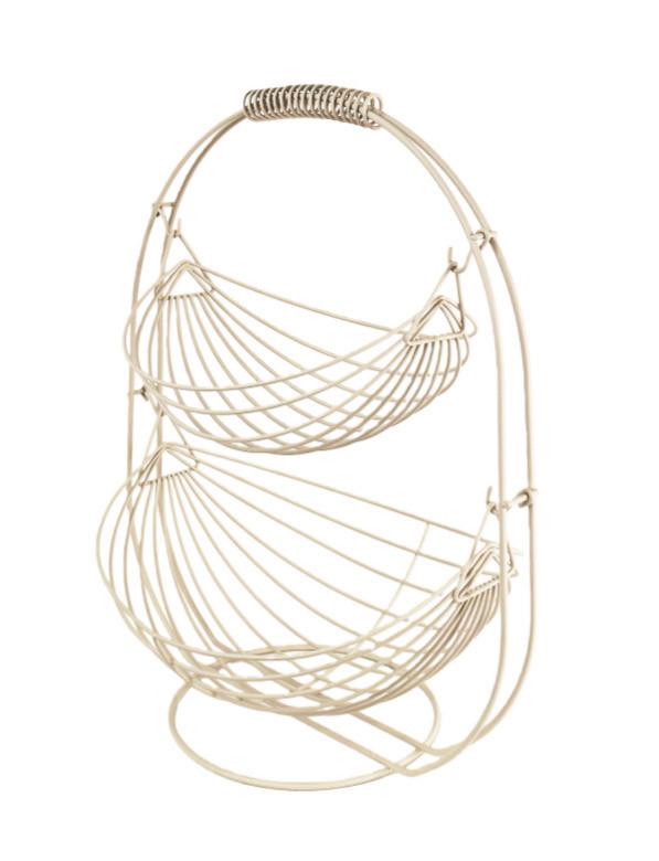 Mísa na ovoce DIRK - šedá, Moderní, kov (35/27/43cm) - Mömax