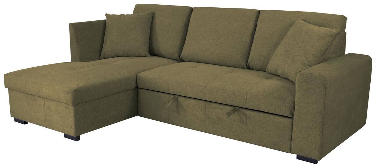 Ecksofa Lukas Olive S: 158x239 Cm - Olivgrün, Trend, Textil (158/239cm)