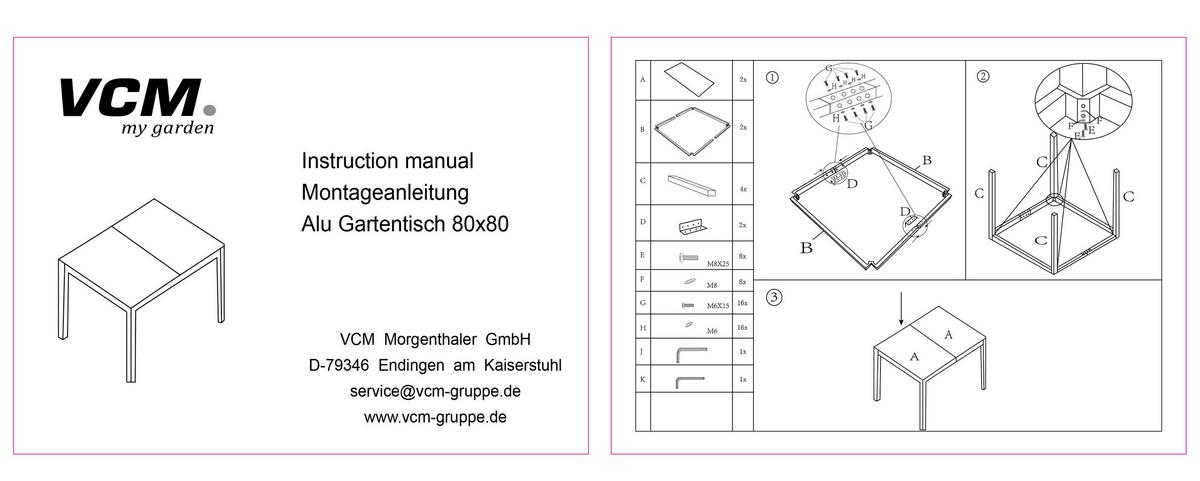 Záhradná zostava, 7- dielna, stôl 140x80 - antracitová, Basics, kov/textil - Gardenson