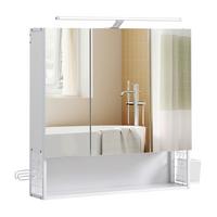 Spiegelschrank Mit Led 3-Türig Bht: 70x70x14,5 Cm - Trend, Glas/Holzwerkstoff (70/70/14.5cm) - MID.YOU