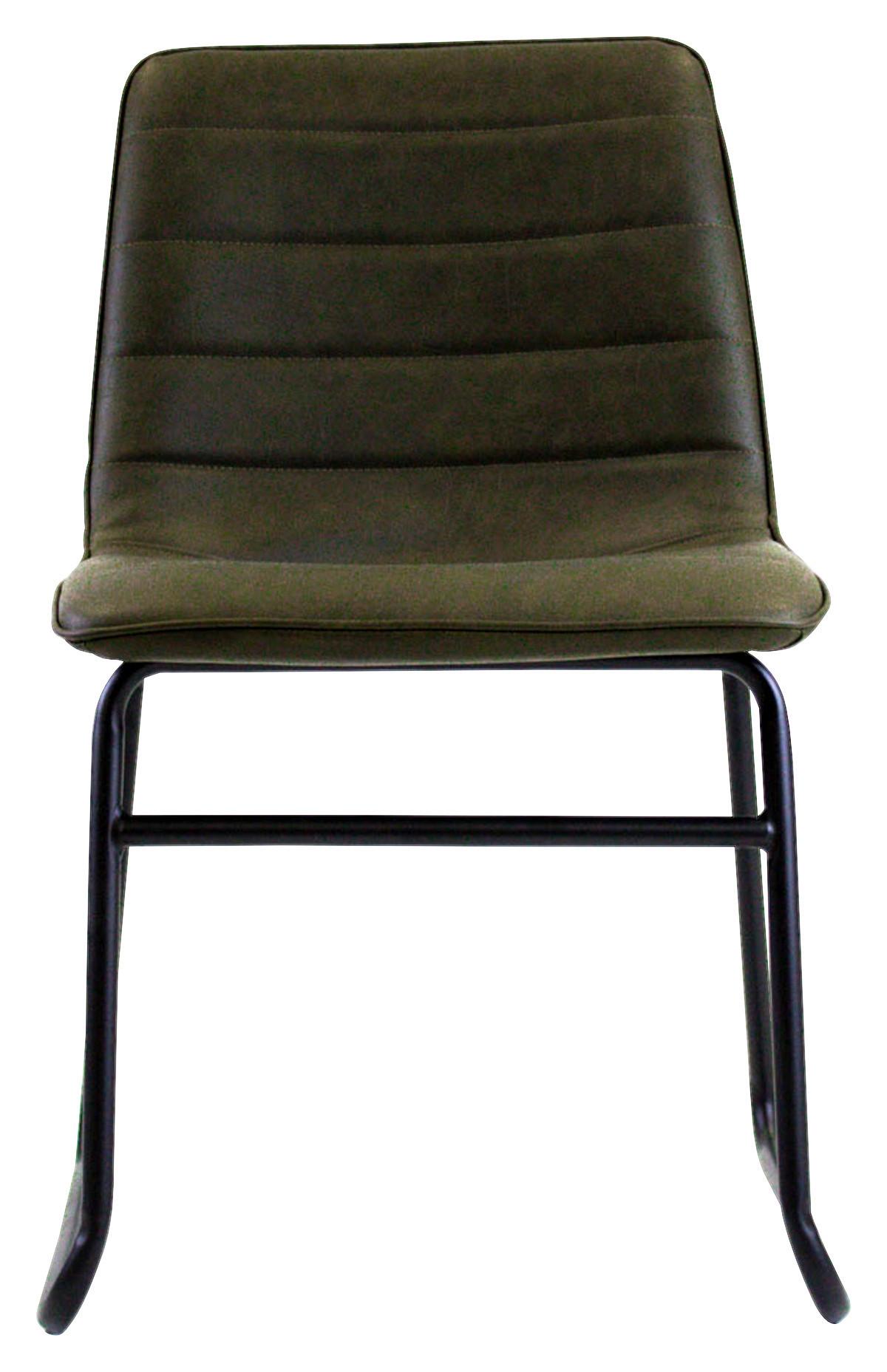 Stuhl Milan Dunkelgrün, B: 48 cm - Dunkelgrün, KONVENTIONELL, Kunststoff/Textil (48/77/56cm) - MID.YOU