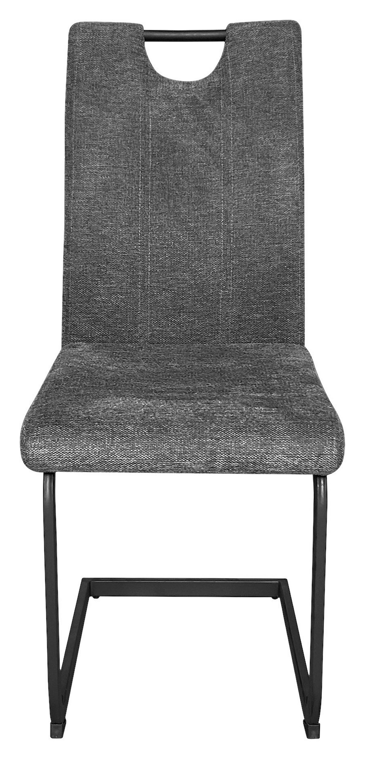 Schwingstuhl-set Banff, Anthrazit, B: 42 Cm - Anthrazit/Schwarz, Design, Textil/Metall (42/97/58cm) - MID.YOU