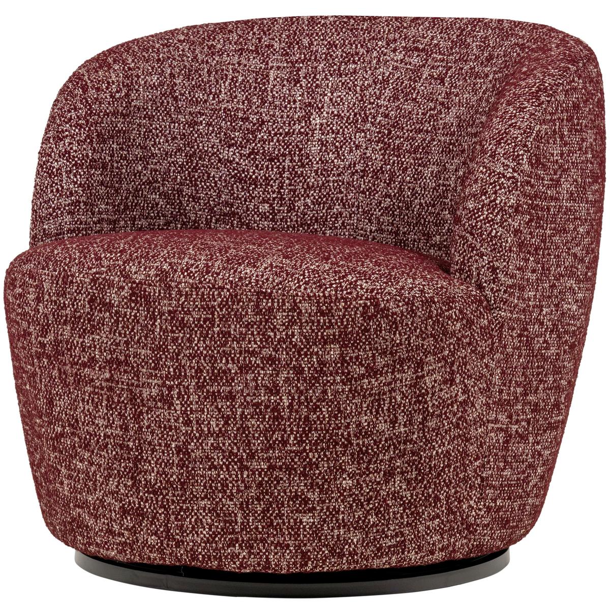 Sessel Serra Bordeaux B: 70cm - Bordeaux/Schwarz, Design, Textil (70/68/77cm) - Livetastic