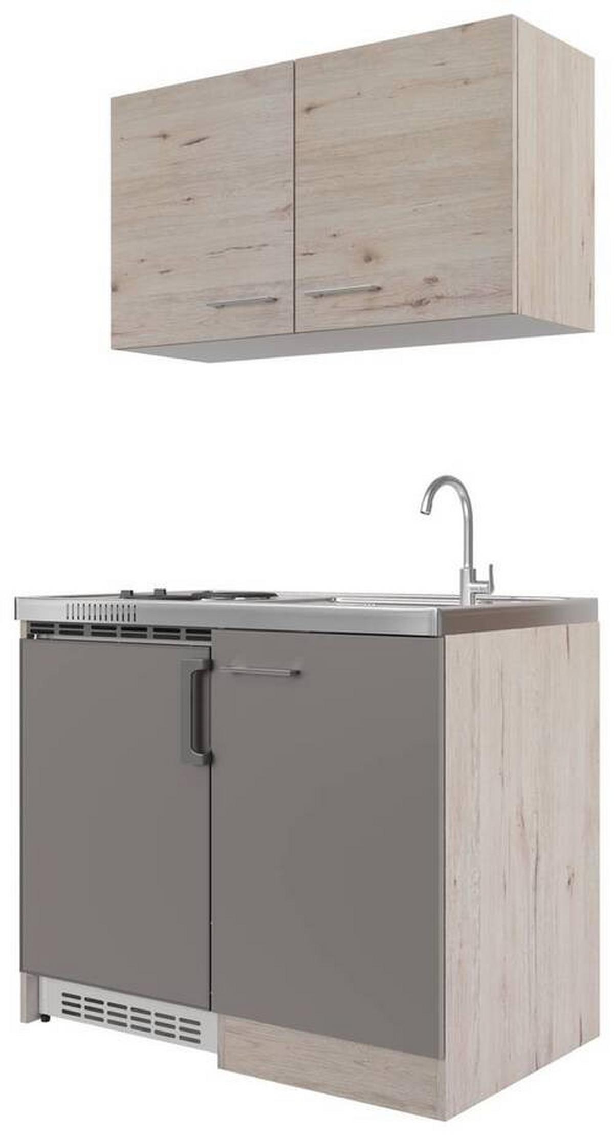 Miniküche Riva Eiche San Remo B: 100 Cm - Champagner/Eiche San Remo, MODERN, Holzwerkstoff (100cm) - FlexWell