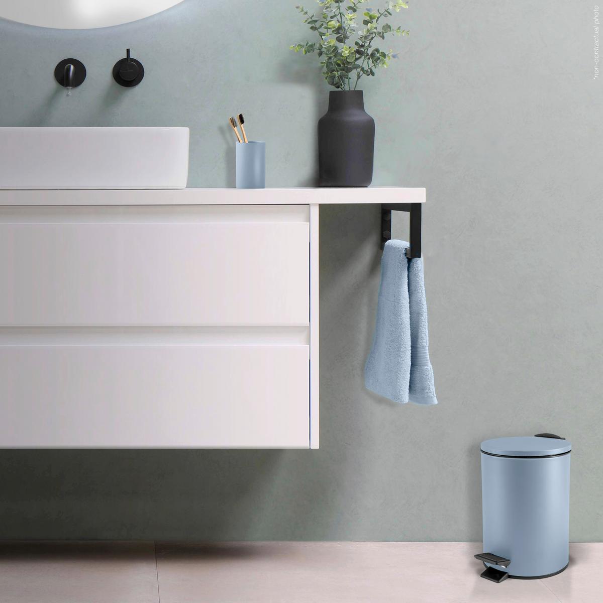TRETEIMER ADELAR - Schwarz/Grau, Basics, Kunststoff/Metall (16.80/16.80/22.80cm) - Spirella