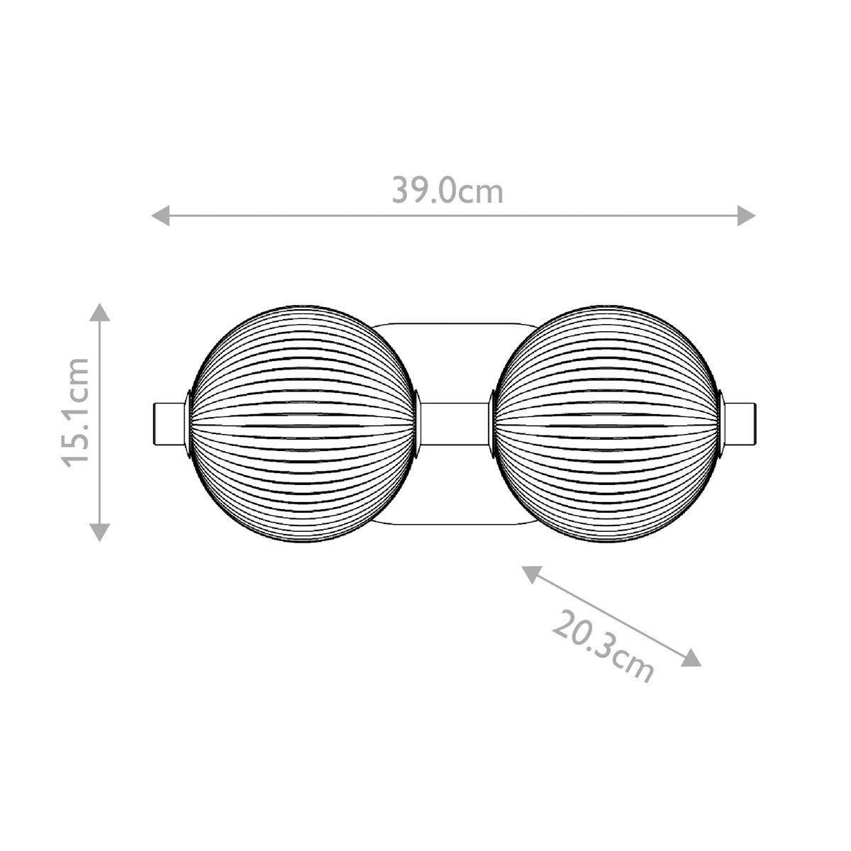 Led Falilámpa Qn-Palmas-2w-Pn - krómszínű, Konventionell, üveg/fém (15,1/39/20,3cm) - Elstead Lighting