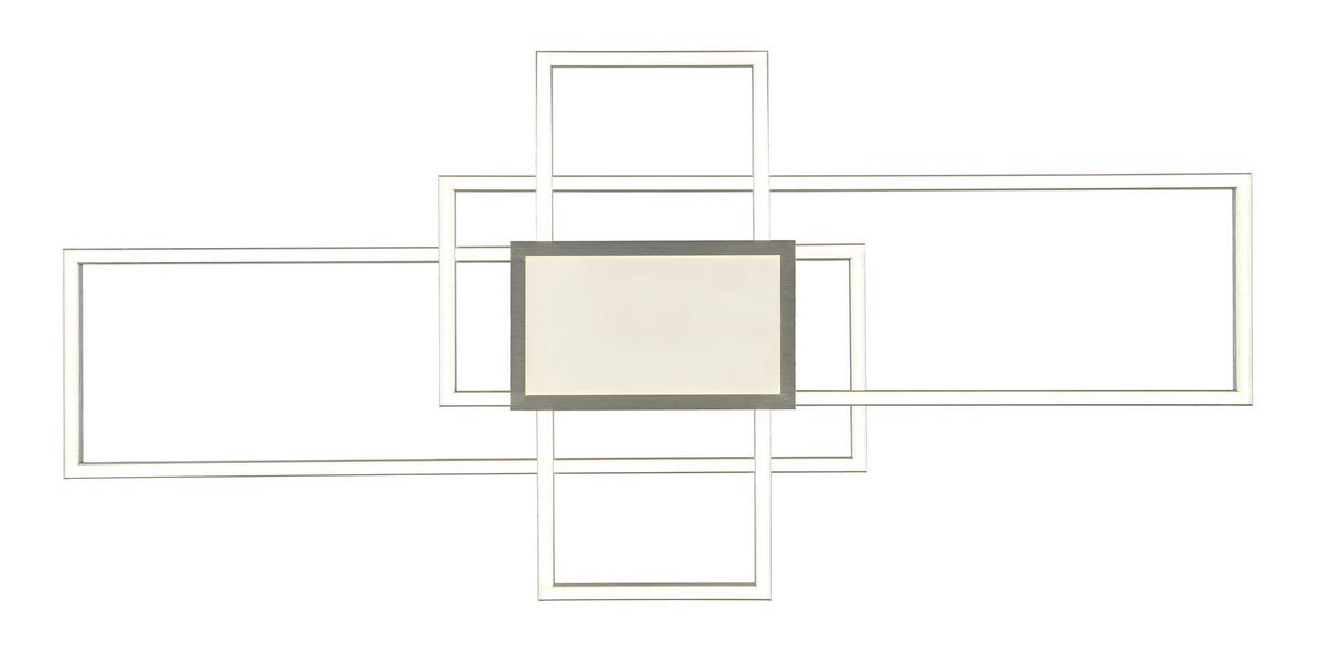 LED-Deckenleuchte Christina 50W 7000lm 3000-6000K dimmbar - Alufarben/Nickelfarben, Basics, Kunststoff/Metall (100/45,8/7,3cm) - Luca Bessoni