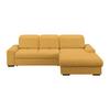 Ecksofa mit Bettfunktion Malaga New Chenille Gold - Goldfarben/Schwarz, KONVENTIONELL, Textil (286/203cm) - Ondega