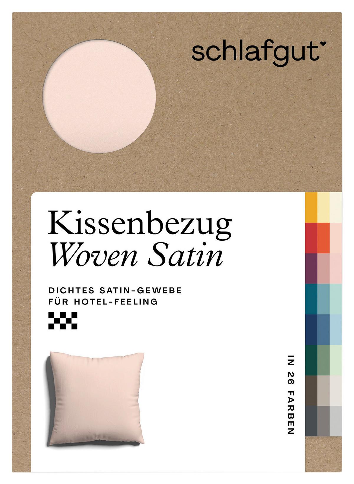 Kissenhülle Woven Satin - Hellrot, Basics, Textil (40/40cm) - Schlafgut