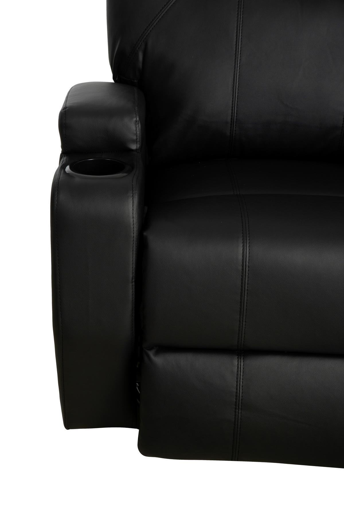 Massagesessel Bob - Schwarz, MODERN, Textil (86/110/96cm) - P & B