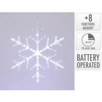 LED-DEKOLEUCHTE Schneeflocke - Weiß, Basics, Kunststoff/Metall (38.5/3.0/38.0cm)