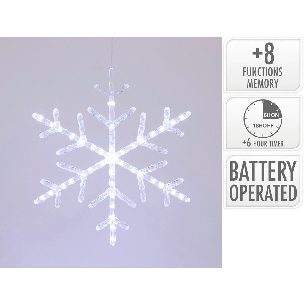 LED-DEKOLEUCHTE Schneeflocke
