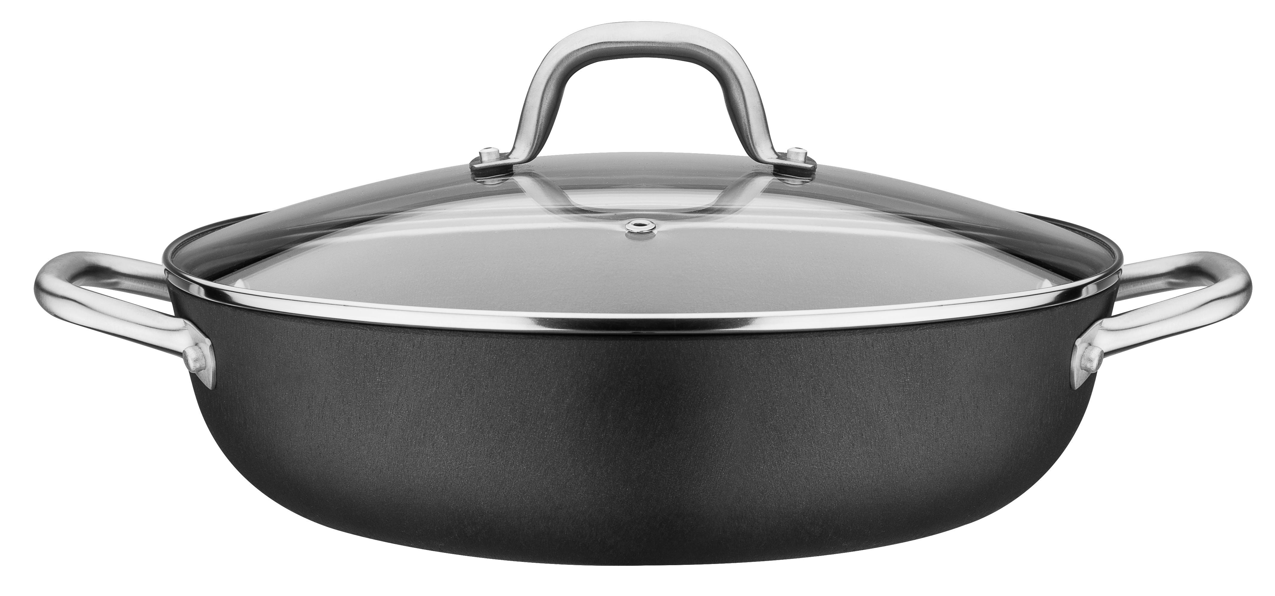 Gusseisenpfanne Robusta Gusseisen, Schwarz, Ø: 30cm - Schwarz, Basics, Metall (30cm) - GSW