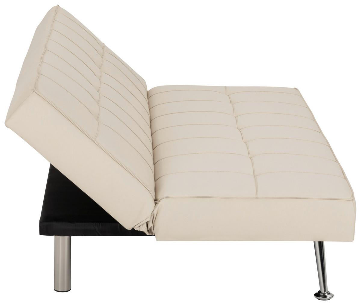 Schlafsofa Silva - Silberfarben/Creme, Basics, Textil (179/74/91cm) - P & B