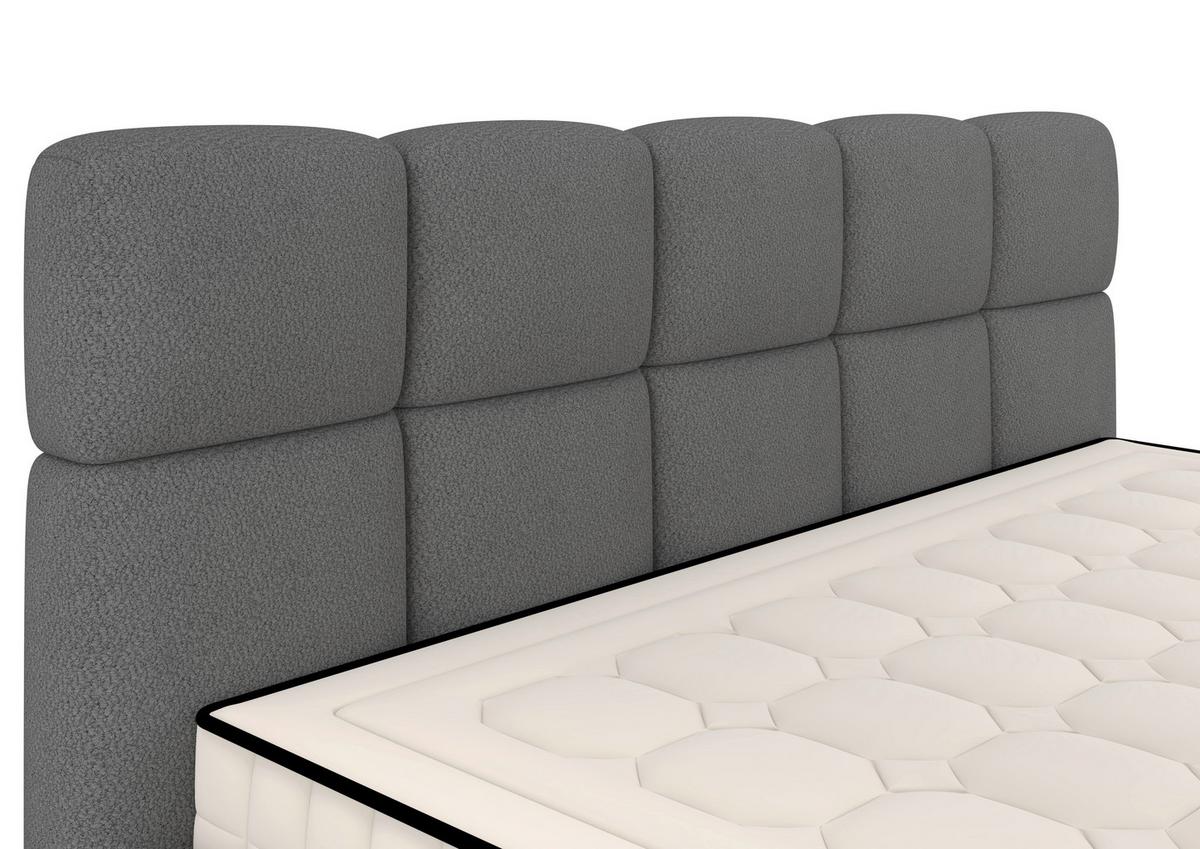 Polsterbett Cloudy M. Matratze Grau, Lf: 160x200 Cm - Grau, Trend, Holz/Holzwerkstoff (160/200cm) - Luca Bessoni