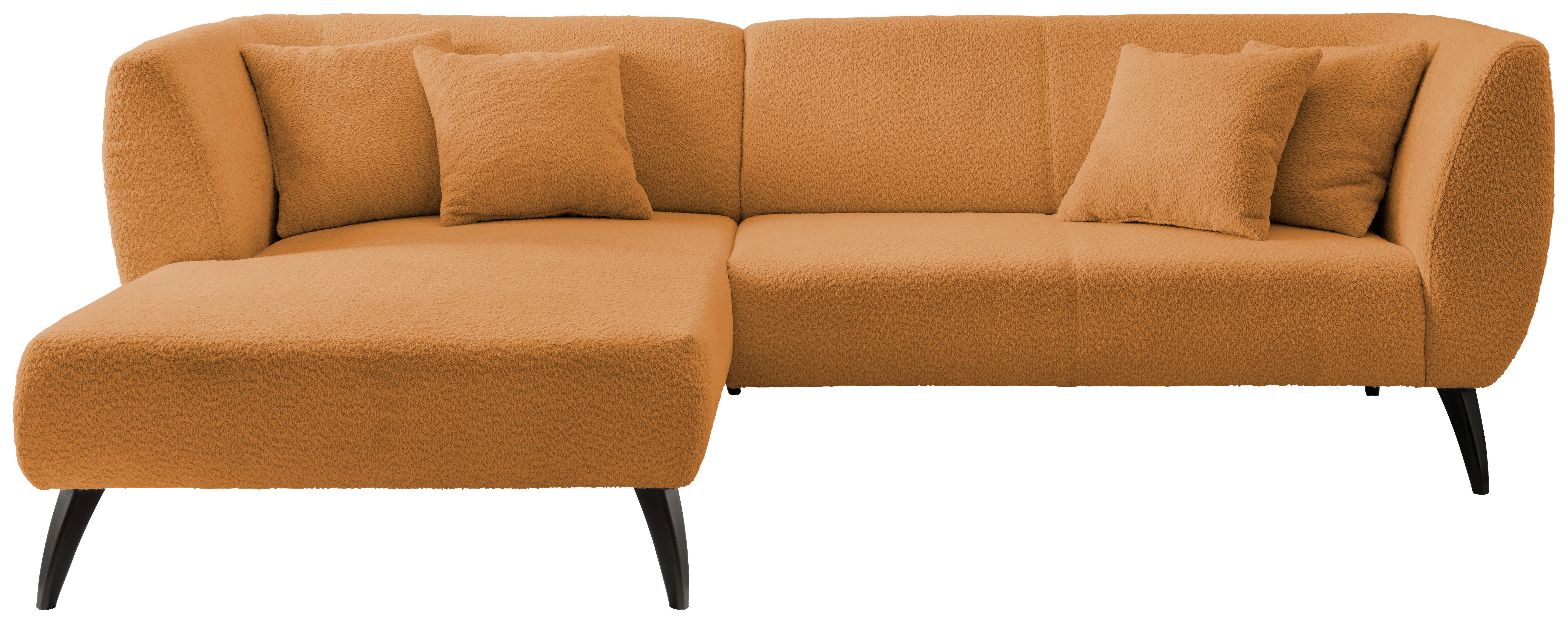 Ecksofa Colori Goldfarben S: 160/264 cm - Goldfarben/Schwarz, MODERN, Holz/Textil (160/264cm) - MID.YOU