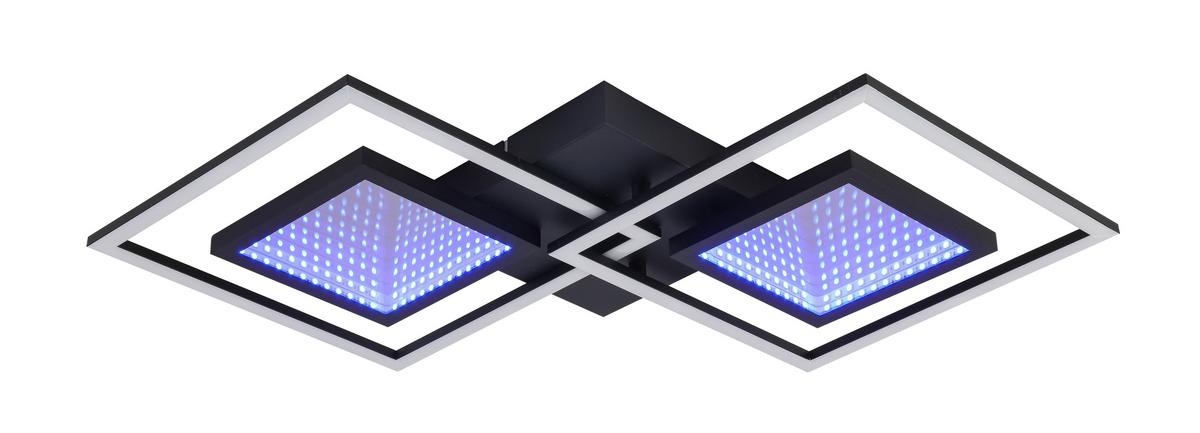 STROPNÉ LED SVIETIDLO PRECEVAL - čierna, kov/plast (41,8/75,3/6,7cm) - Premium Living