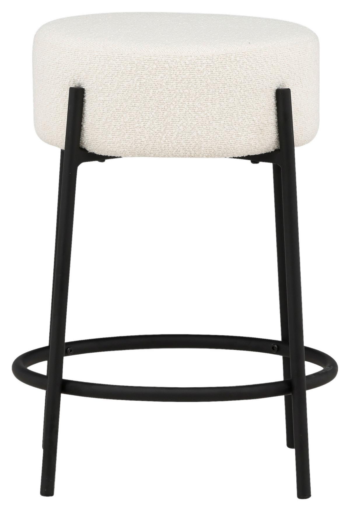 Barhocker Tucson - Schwarz/Weiß, Design, Textil/Metall (50/60/50cm) - Livetastic