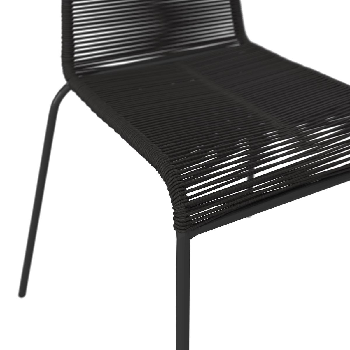 SÚPRAVA ZÁHRADNÉHO NÁBYTKU SUNA - čierna/farba tíku, Modern, kov/drevo - Bessagi Garden
