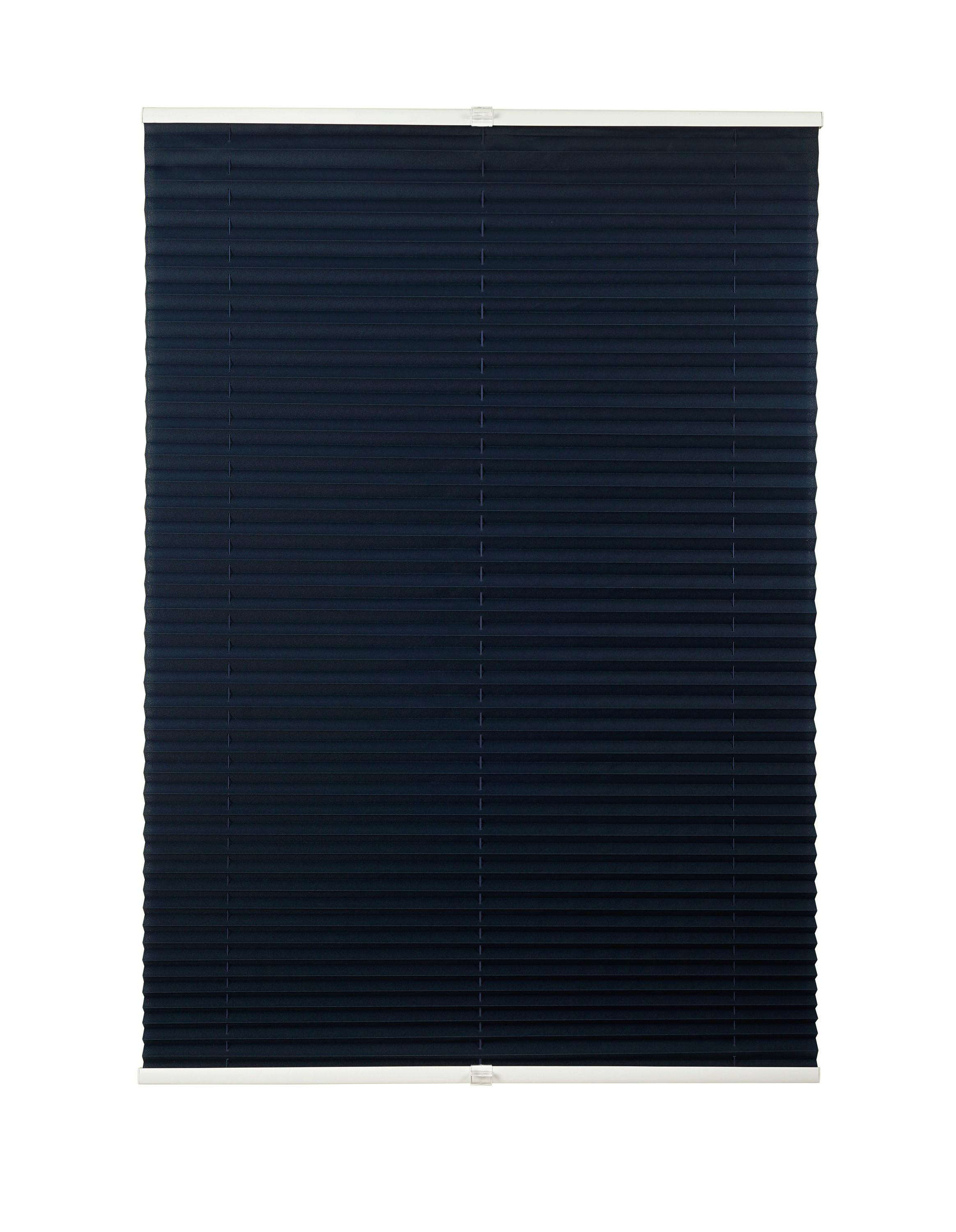 PLISSEE Free Dunkelblau B: 100 cm - Dunkelblau, Basics, Textil (100/130cm) - Homeware