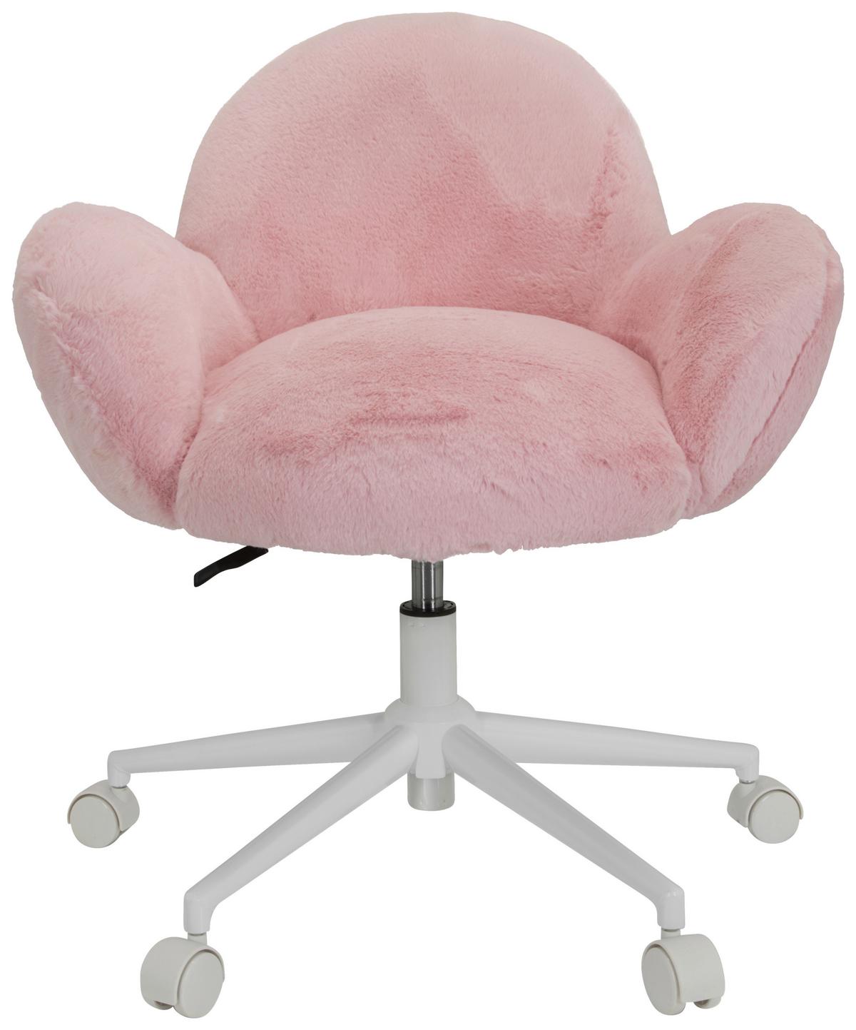 Jugenddrehstuhl Kiddy Teddy Rosa Bis 80 Kg - Weiß/Rosa, MODERN, Kunststoff/Textil (65/79/64cm) - MID.YOU