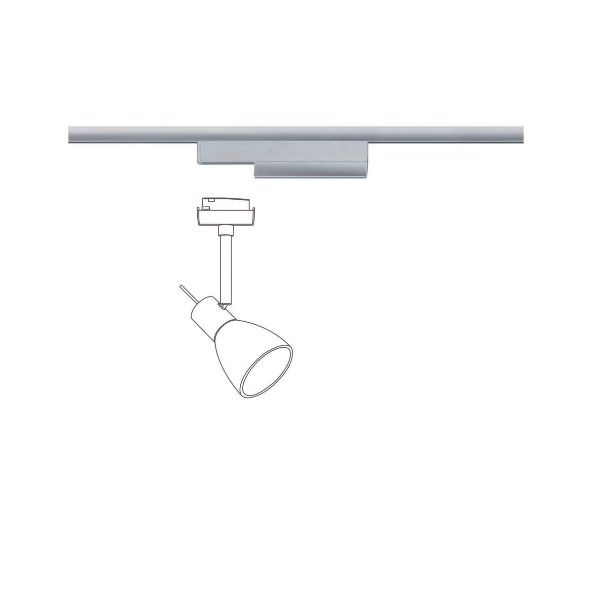 Schinensystem 95676 Urail Adapter Zigbee - Chromfarben, Basics (17,5/5,0/2,0cm) - Paulmann