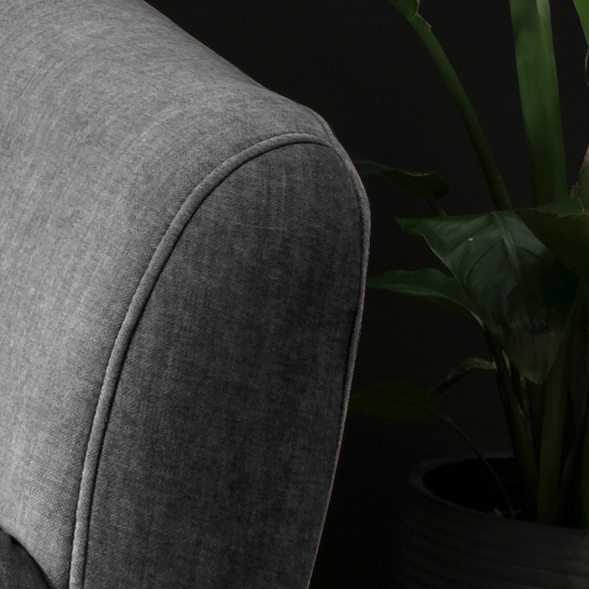 2,5-Sitzer Baggio Grau B: 196 cm - Buchefarben/Grau, MODERN, Textil (196/94/103cm) - Livetastic