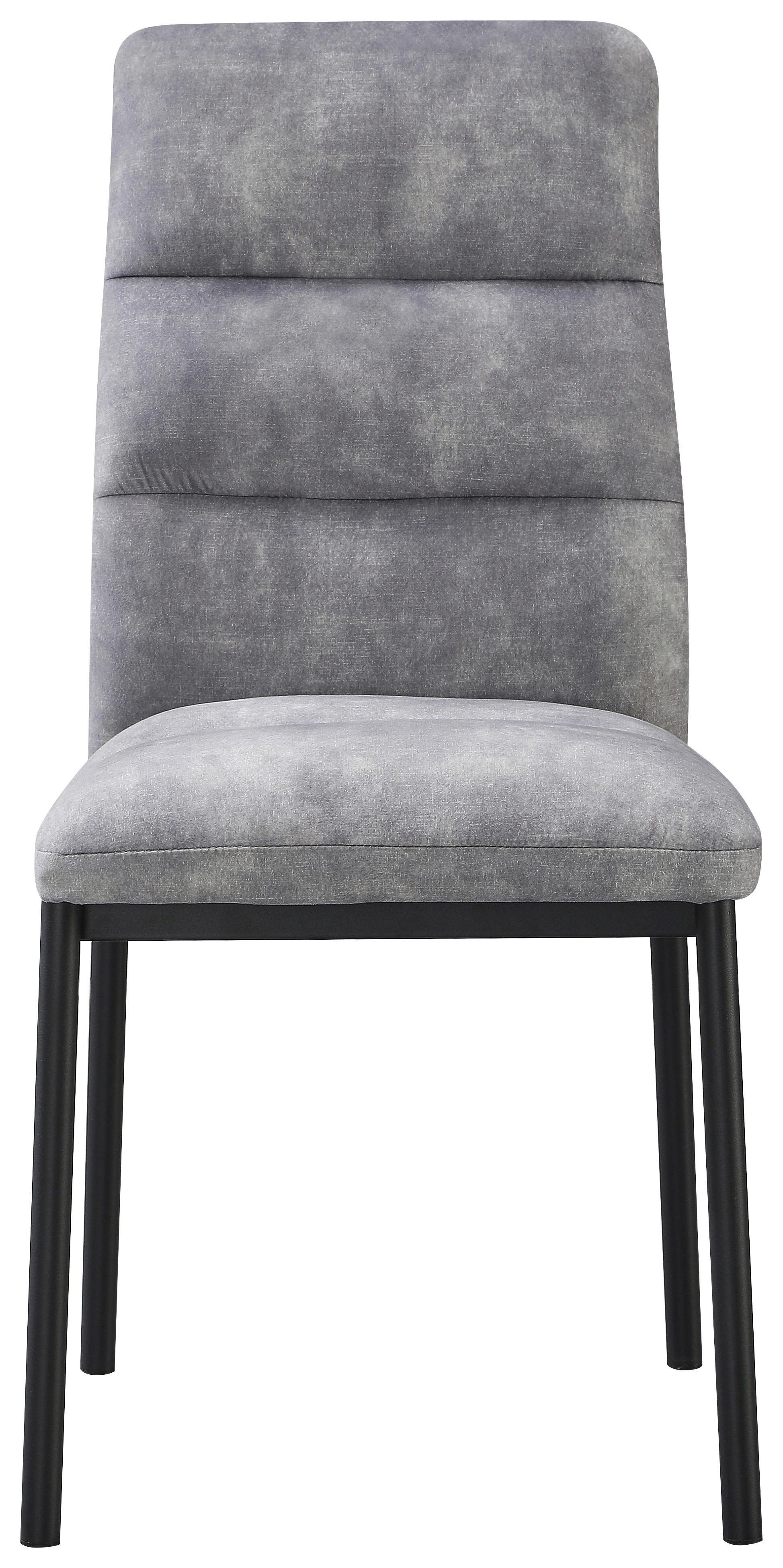 Vierfußstuhl Daniel Giga-S - Schwarz/Grau, MODERN, Textil/Metall (46/94/60cm)