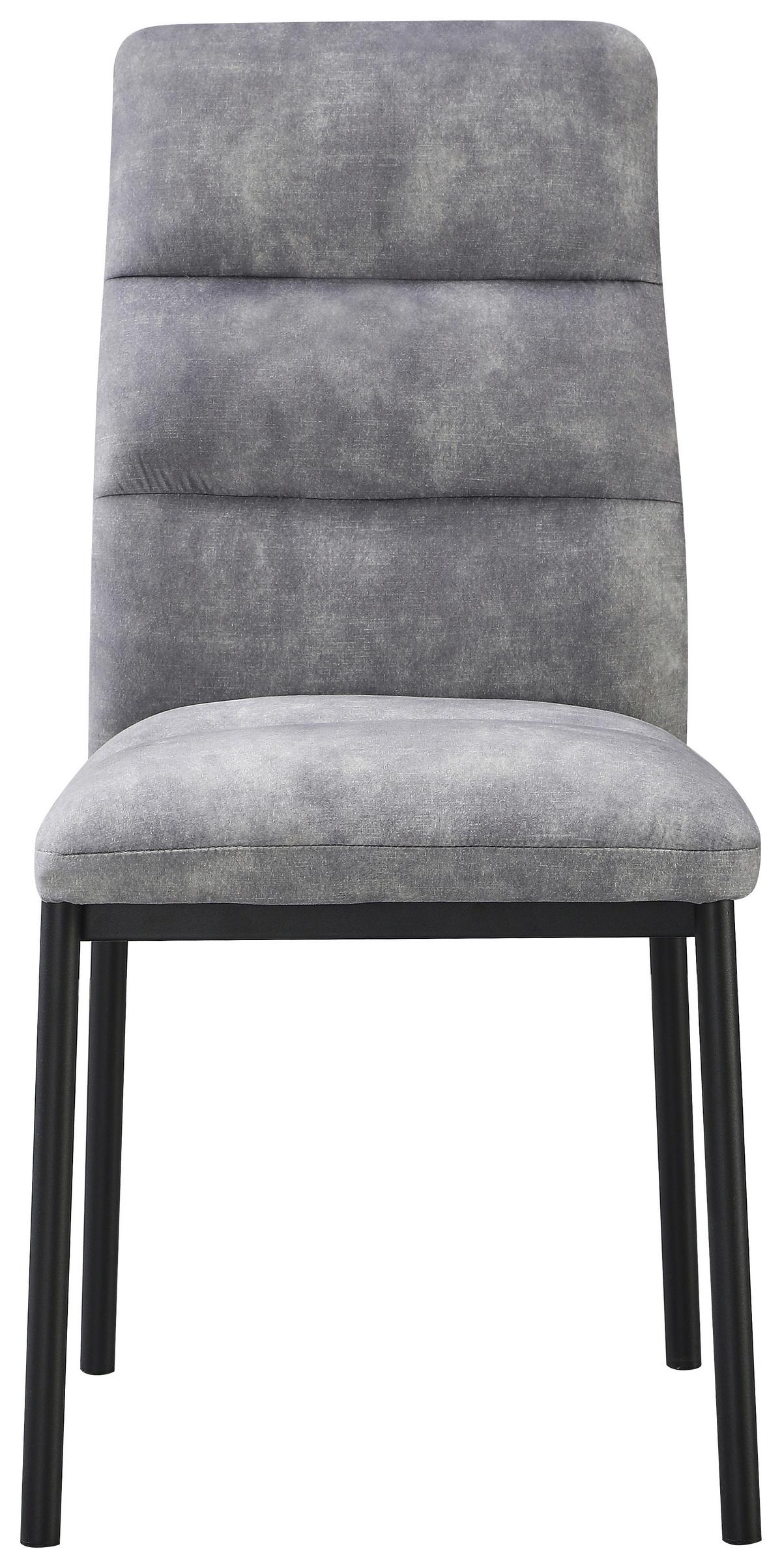 Vierfußstuhl Daniel Giga-S - Schwarz/Grau, MODERN, Textil/Metall (46/94/60cm)