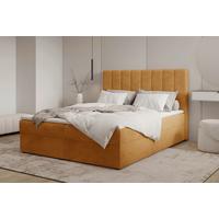Boxbett Paris mit Topper 180x200 - Rostfarben/Schwarz, MODERN, Holz/Kunststoff (180/200cm) - Livetastic