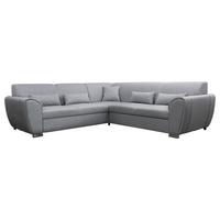 Ecksofa Delux Hellgrau Mit Schlaffunktion Ottomane Rechts - Silberfarben/Hellgrau, Design, Textil (266/266cm) - Livetastic