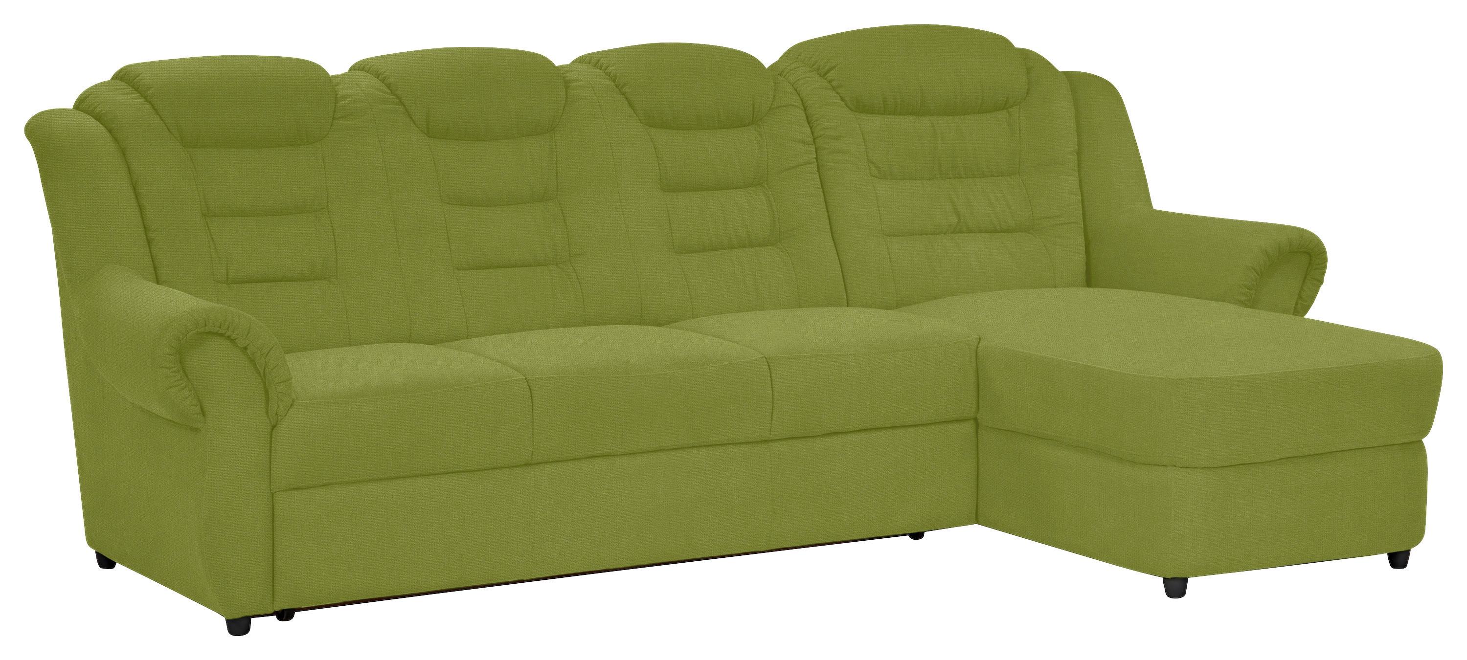 Ecksofa Boston Grün Chenille - Schwarz/Grün, KONVENTIONELL, Textil (262/165cm) - Livetastic