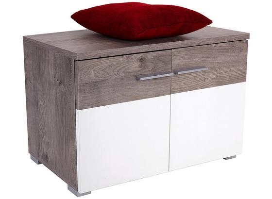 Lavica Do Predsiene/šatníka Monza New - farby dubu/biela, Moderný, kompozitné drevo (80/50/36cm) Lavica Do Predsiene/šatníka Monza New - farby dubu/biela, Moderný, kompozitné drevo (80/50/36cm)