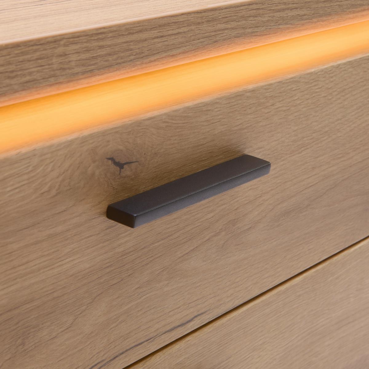 ŠIROKÁ KOMODA ALAMEDA -EXKLUSIV- - barvy dubu/antracitová, Moderní, kov/kompozitní dřevo (150/81/44cm) - Mömax