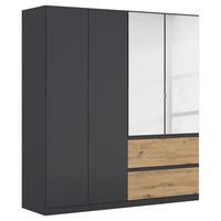 Drehtürenschrank Costa Eiche Artisan Dekor - Eiche Artisan/Grau, MODERN, Holzwerkstoff (181/197/54cm) - Rauch Möbel