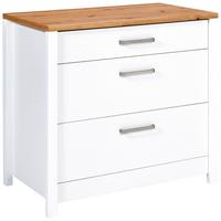Spodní kuchyňská skříňka SAN SAN - bílá/barvy stříbra, Moderní, kov/kompozitní dřevo (100/92/60cm) - Mömax